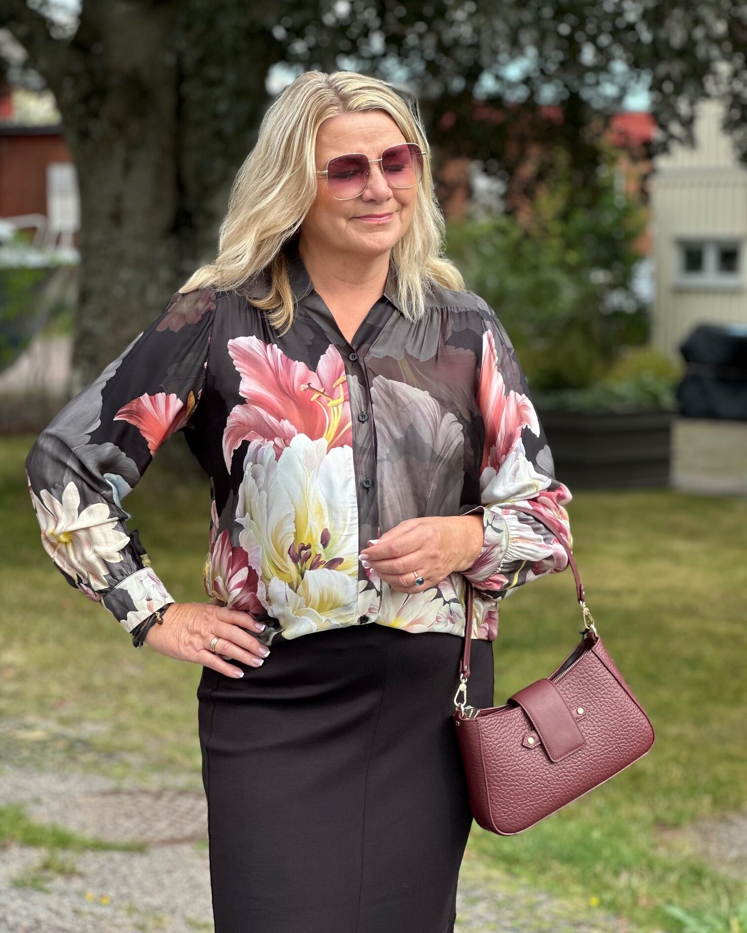 Flower blouse print
